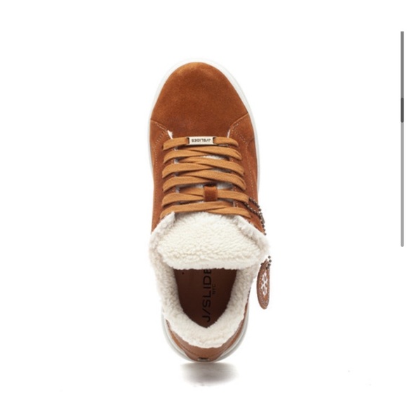 NWT J/SLIDES NINKA Waterproof Suede and Sherpa Sneaker - Picture 5 of 16